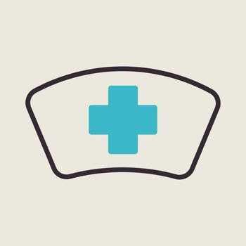 Nurse hat vector icon. Medical sign