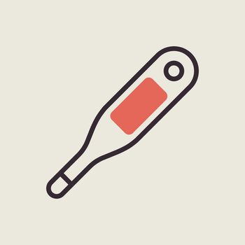 Electronic medical thermometer vector icon