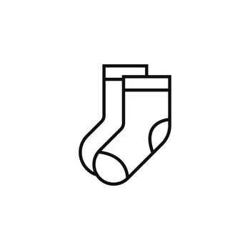 Sock icon logo design illustration template