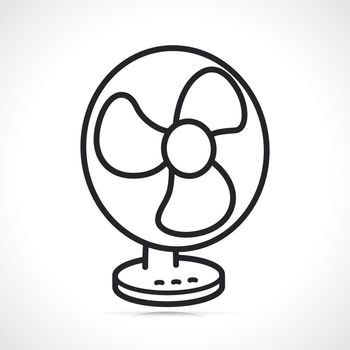 electric table fan line icon