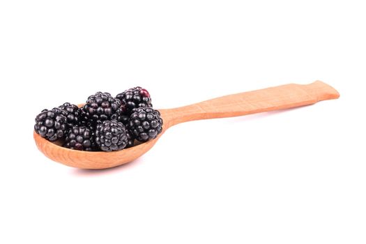 Blackberry in a spoon