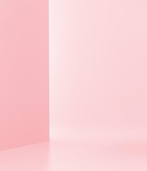 Minimal studio light for product presentation on pink background.