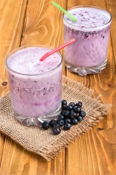 Fresh blueberry smoothie