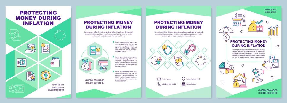 Protecting money during inflation brochure template