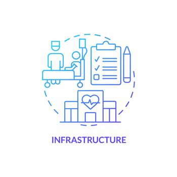 Infrastructure blue gradient concept icon