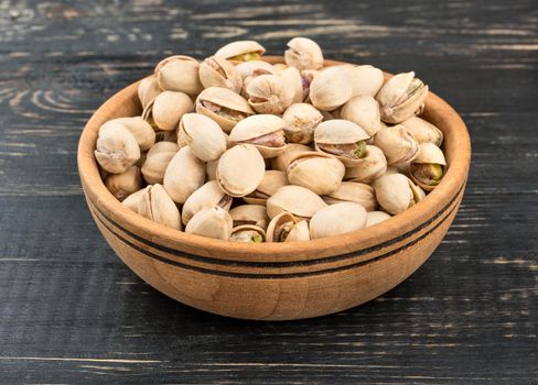 Pistachio nuts in a bowl