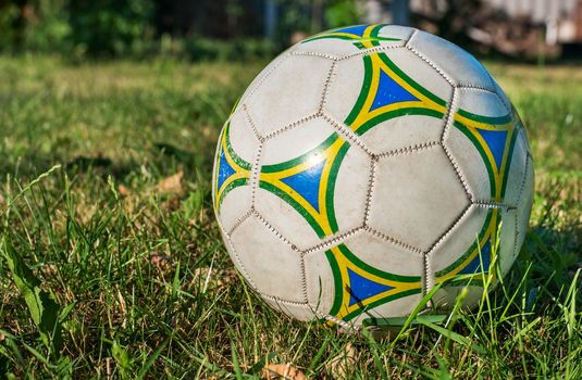 Soccer ball on grass