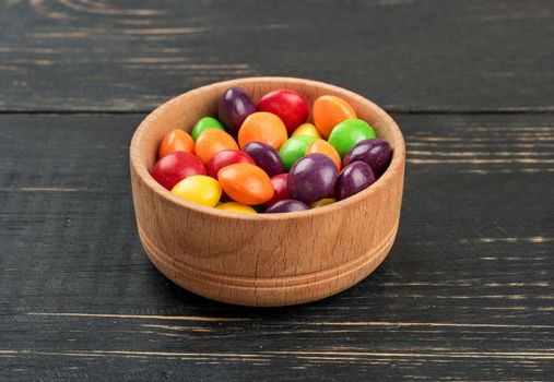 Colorful candy in bowl