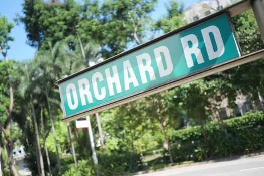 Orchad road sign in singaproe