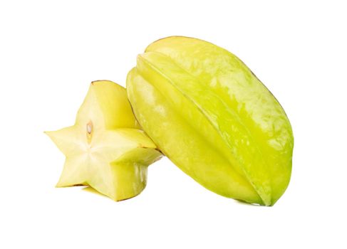 Carambola fruit with half