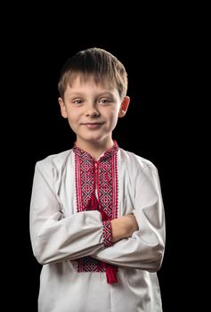 Boy in Ukrainian national clothes