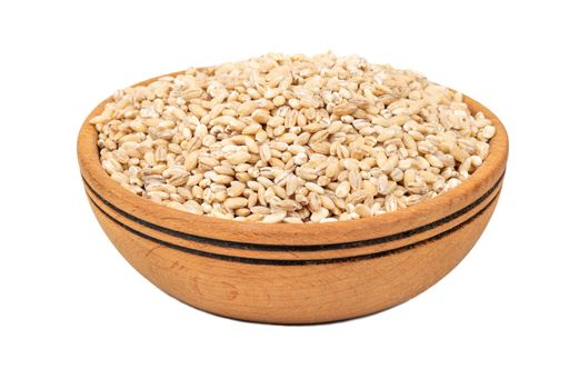 Barley groats in bowl