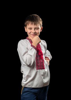 Boy in Ukrainian national clothes