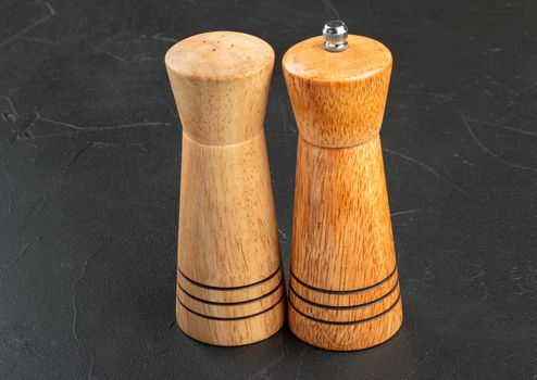 Wooden pepper and salt shaker