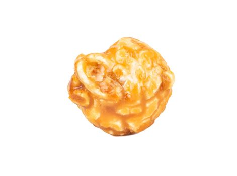 Caramel popcorn isolated