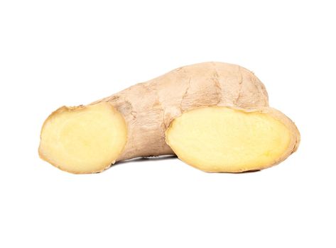 Ginger root with slices