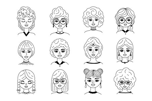 Collection of women faces