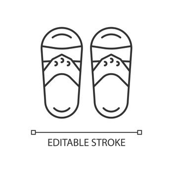 Taiwanese slippers linear icon