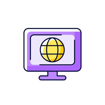 Cyberspace purple RGB color icon
