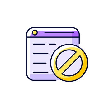 Website blocking purple RGB color icon