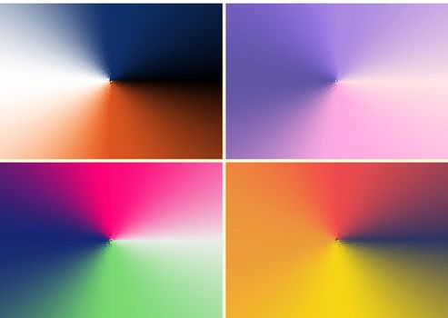 Set of conical gradient radial glossy background