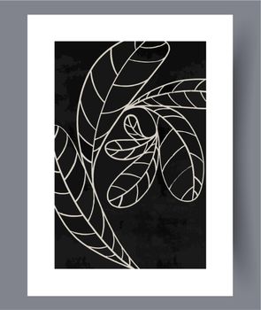 Scandinavian abstract vector print.