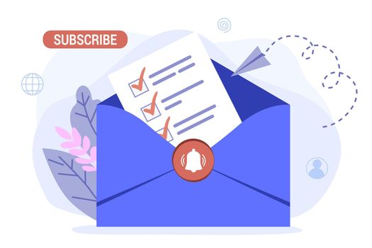 Email subscribe vector illustration concept Email marketing system