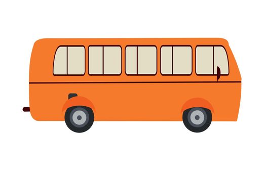 Vector flat public bus design. City Bus. Vector Illustration In Modern Flat Style