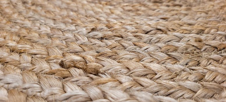 handmade handwork of straw braid transformed into a decoration object