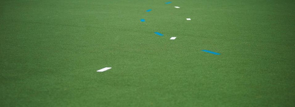 The lines are there for a reason. Closeup shot of markings on a hockey field.