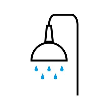 Shower booth icon. Bathroom sign. Vector.