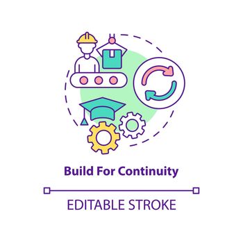 Build for continuity concept icon
