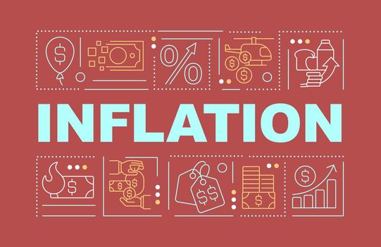 Inflation word concepts red banner