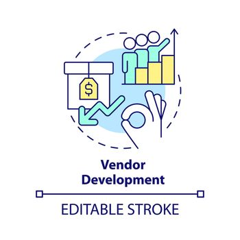 Vendor development concept icon