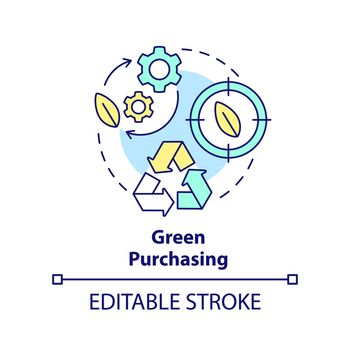 Green purchasing concept icon