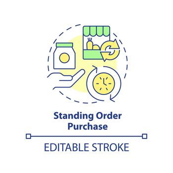 Standing order purchase concept icon