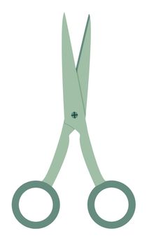 Scissors. Office supplies. Tool for use in craft for cutting. Flat style. Vector