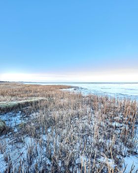 Danish Winter landscape by the coast of Kattegat. Photos of Danish winter by the coast of Kattegat..