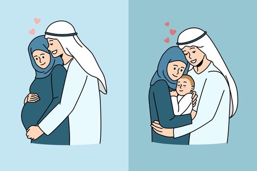 Islamic and arabic family concept