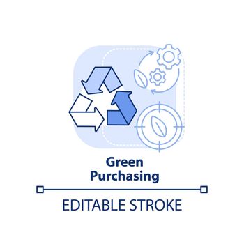 Green purchasing light blue concept icon