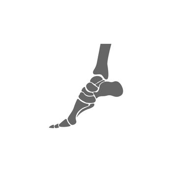 Human foot icon logo design illustration