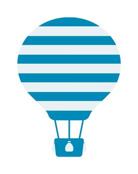 Monochromatic hot air balloon vector illustration