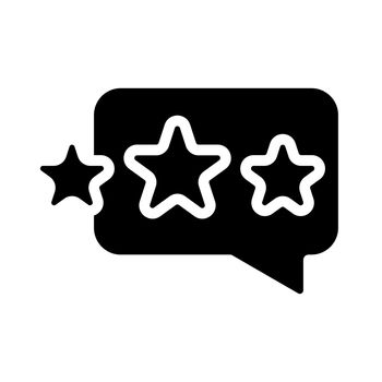 Customer feedback black glyph icon