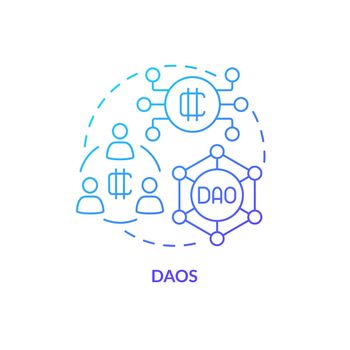 DAOs blue gradient concept icon
