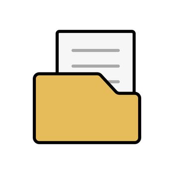 Folder and document icons. Vectors.