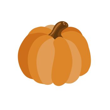 Pumpkin icon in flat style isolated on white background.