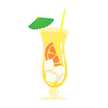 Cocktail icon. Cocktail glass with drink icon. Summer drink with umbrella
