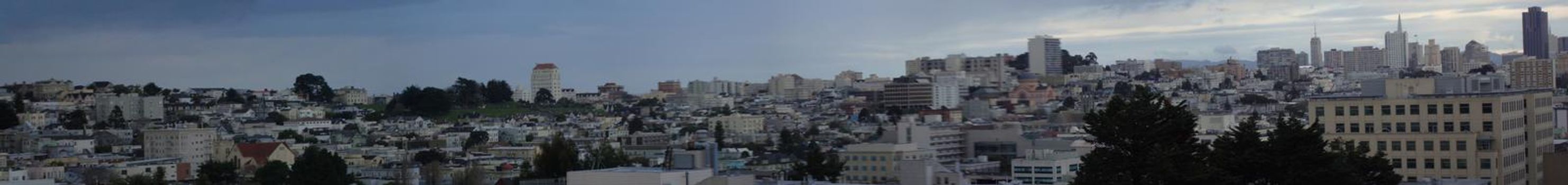 San Francisco Cityscape Panorama with Downtown landmark buildings