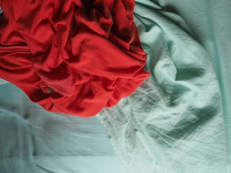red and green fabric texture background