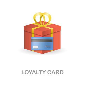 Loyalty Card icon 3d illustration from customer loyalty collection. Creative Loyalty Card 3d icon for web design, templates, infographics and more